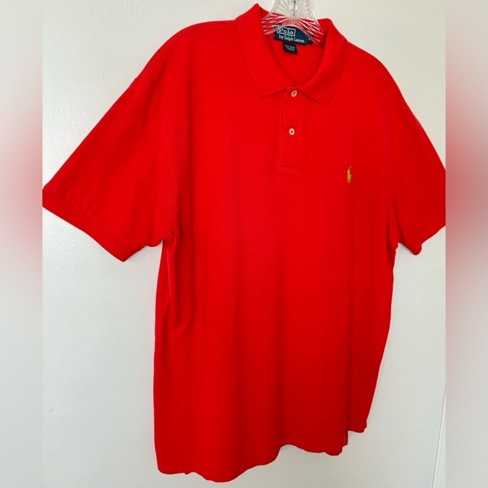 Polo Ralph Lauren men’s Pullover Knit Red Shirt Size L preowned great condition! - Picture 3 of 11